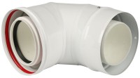 Коаксиальный отвод полипропиленовый 87°, диам. 110/160 мм